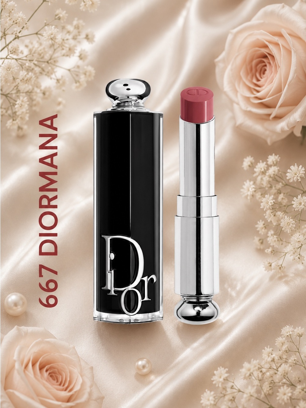 DIOR Addict Hydrating Shine Refillable Lipstick 667 Diormania NWOT Box $48Retail
